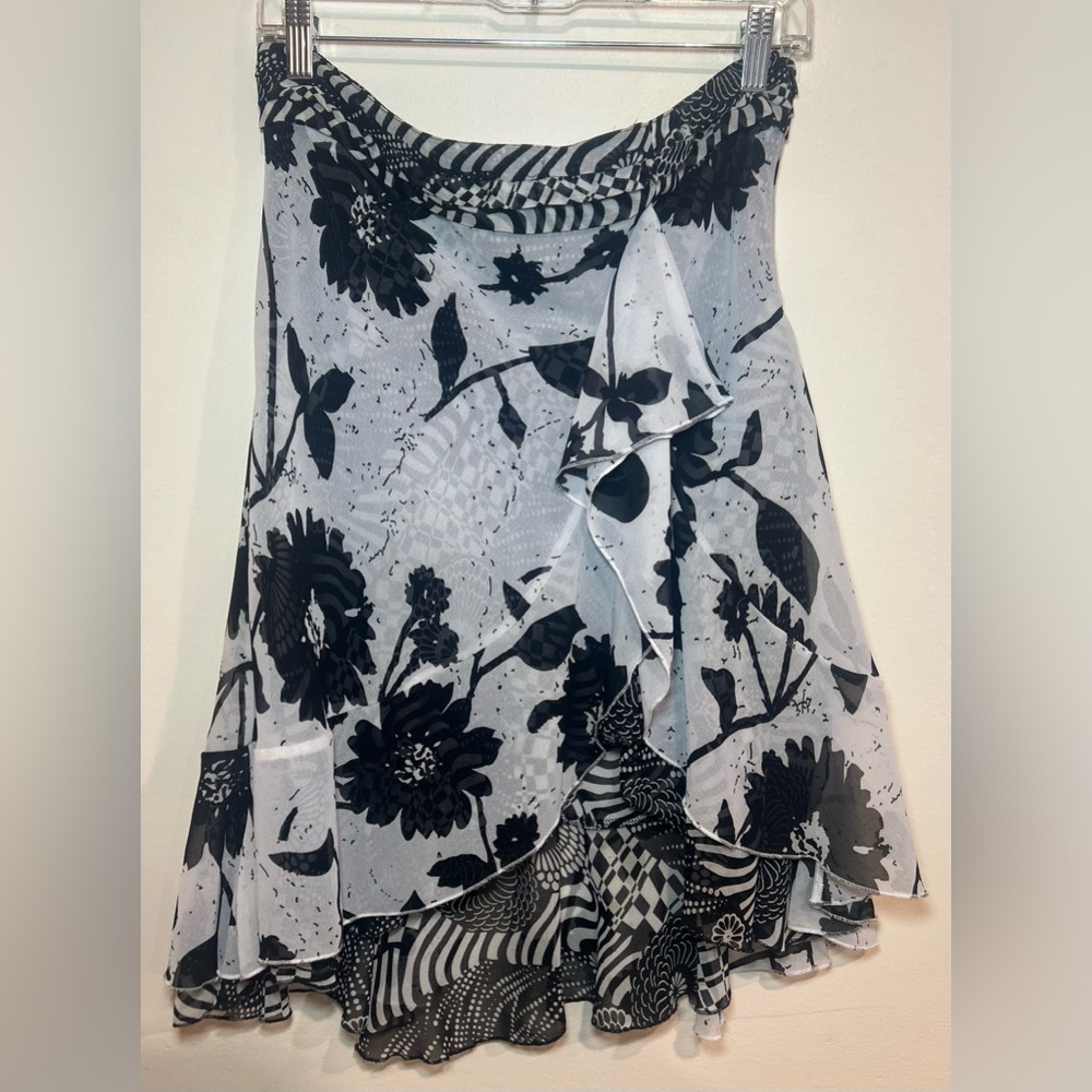 VTG CC Magic Toni Garment Ruffle Sheer Skirt Size 10